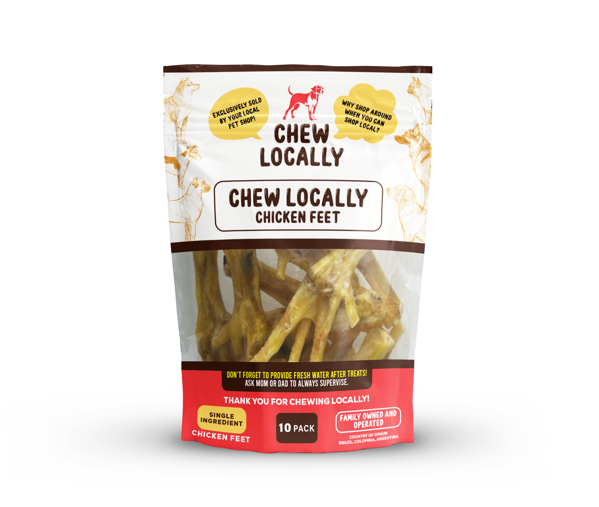 Chew Locally Chicken Feet 10 Pack