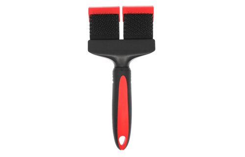 Bucchelli Large Double Sided Soft Flexible Slicker Brush Long Pics Thick Hair Not Slip Grip