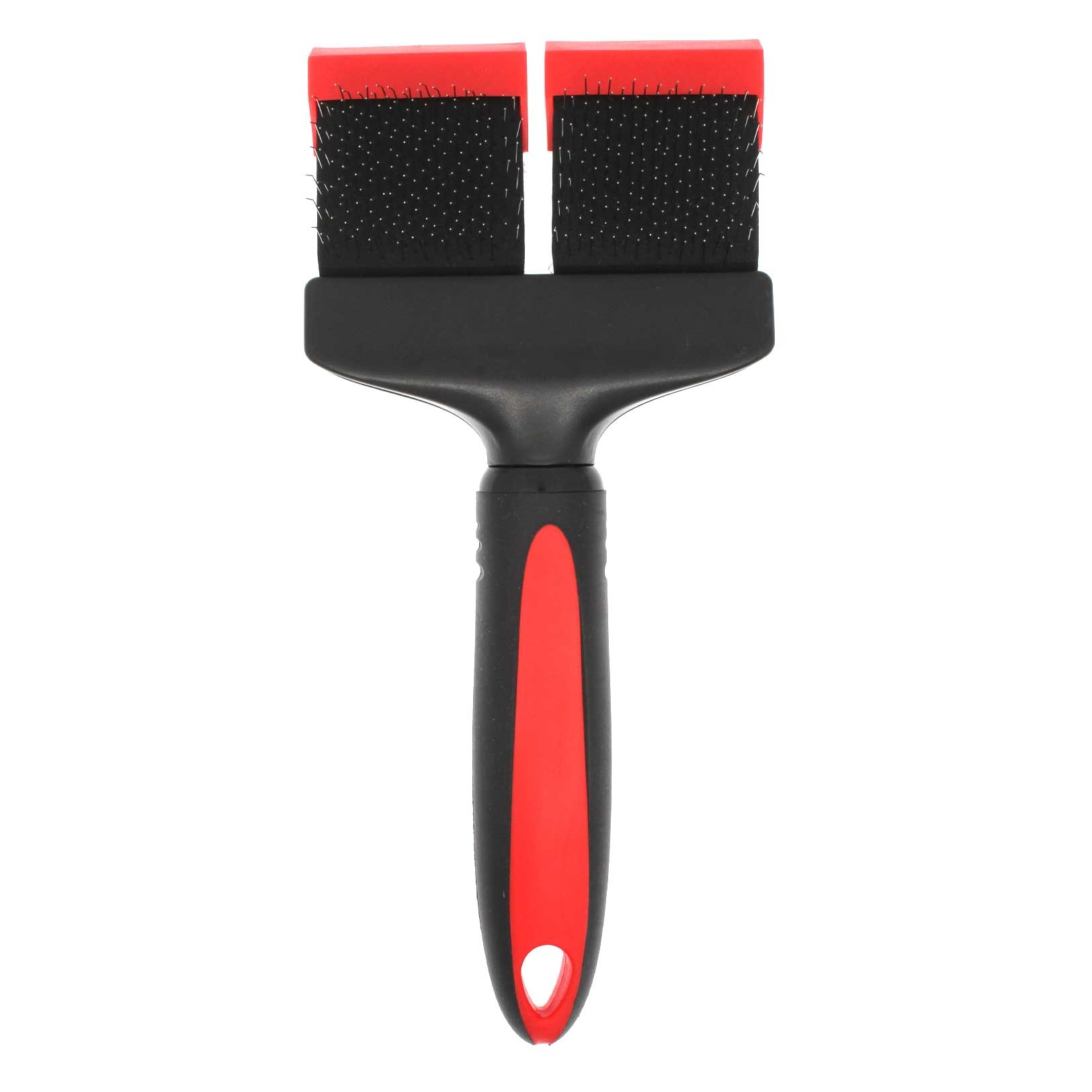 Bucchelli Large Double Sided Soft Flexible Slicker Brush Long Pics Thick Hair Not Slip Grip