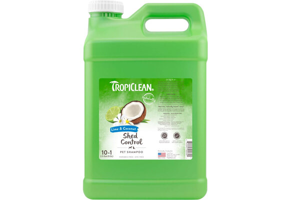 TropiClean Lime & Coconut Shed Control Shampoo 2.5 Gallon