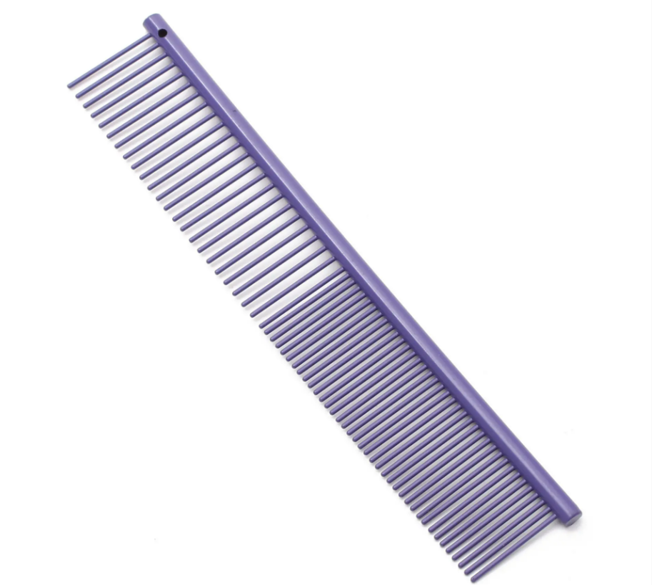 Groomzies Grooming  Dog/ Cat Stainless Steel Combs All Purple 7 inch Premium
