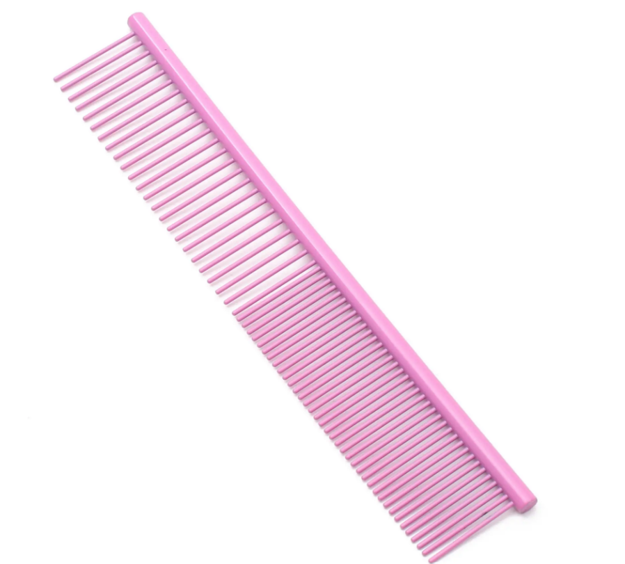 Groomzies Grooming Dog/ Cat Stainless Steel Combs All Pink 7 inch Premium