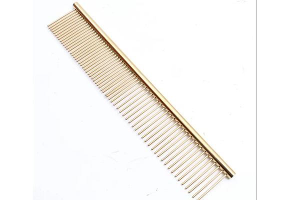 Groomzies Grooming  Dog/ Cat Stainless Steel Combs Gold 7 inch Premium