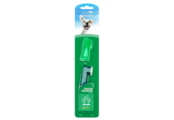 TropiClean Fresh Breath Finger Brushes for Pets, 2 pack