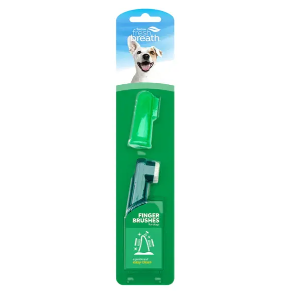 TropiClean Fresh Breath Finger Brushes for Pets, 2 pack