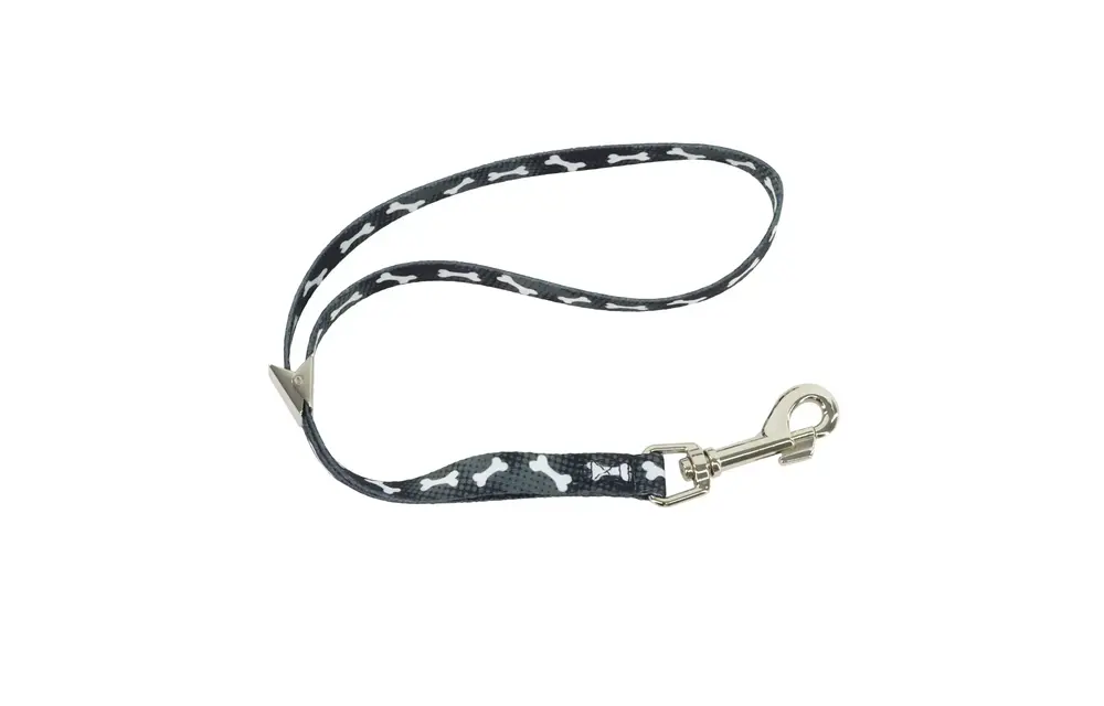 Styles Adjustable Grooming Loop with Bolt Snap, Black Bones, 3/8" x 24"