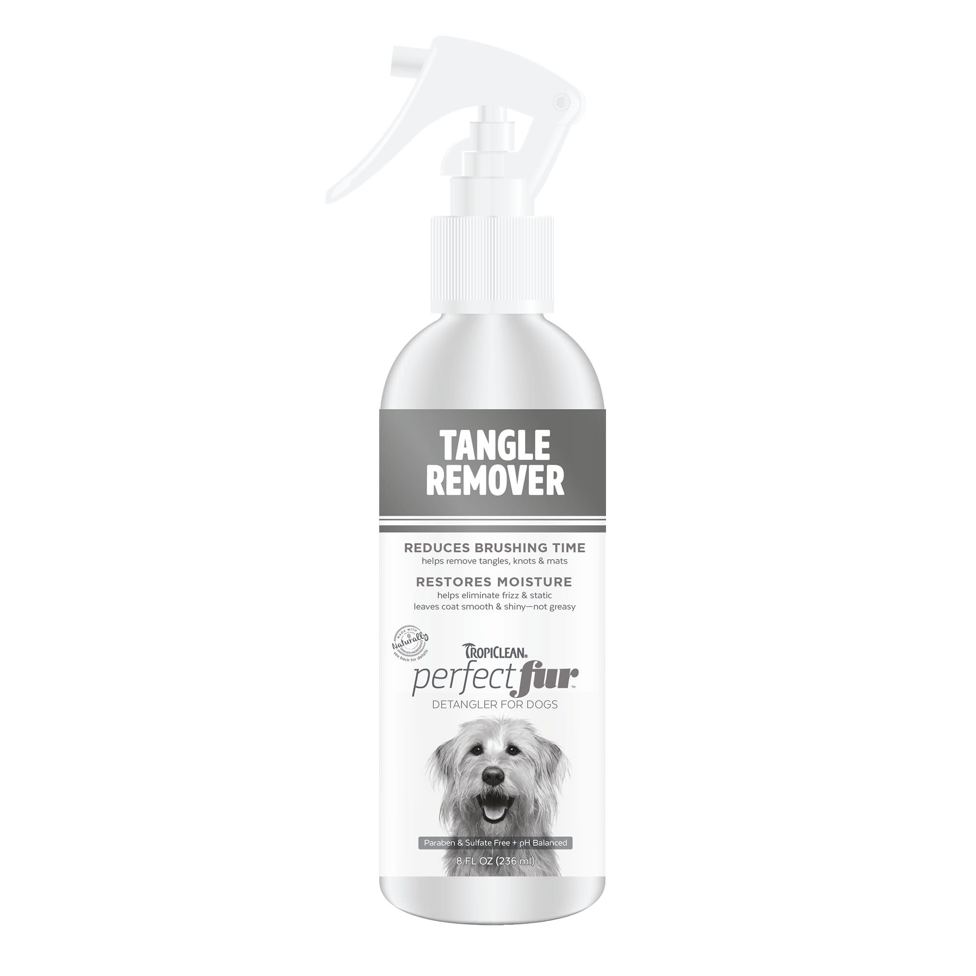 TropiClean PerfectFur Tangle Detangler Spray for Dogs 8 oz