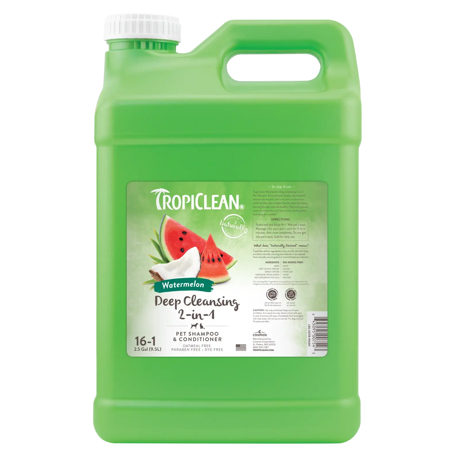 TropiClean Watermelon Deep Cleansing 2-in-1 Shampoo & Conditioner 2.5 Gallon