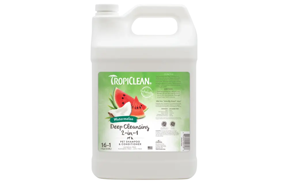 TropiClean Watermelon Deep Cleansing 2-in-1 Shampoo & Conditioner 1 Gallon