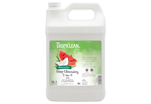 TropiClean Watermelon Deep Cleansing 2-in-1 Shampoo & Conditioner 1 Gallon