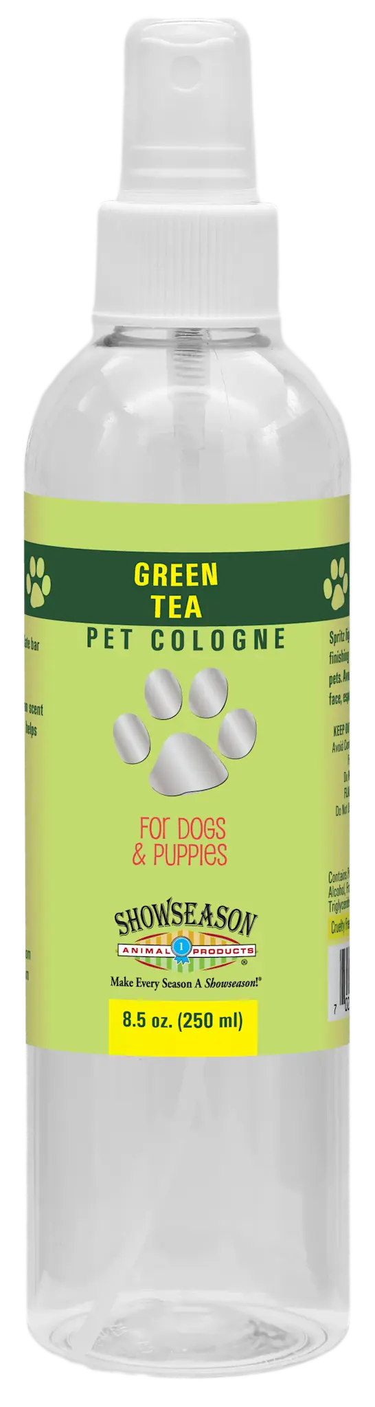 Showseason Green Tea Pet Cologne 8 oz ( A clean blend of sparkling citrus & green tea )