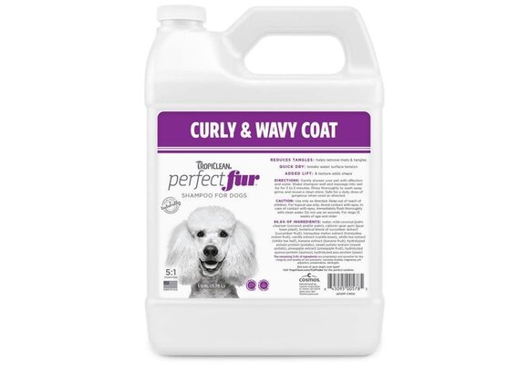 TropiClean PerfectFur Curly & Wavy Coat Shampoo for Dogs Gallon