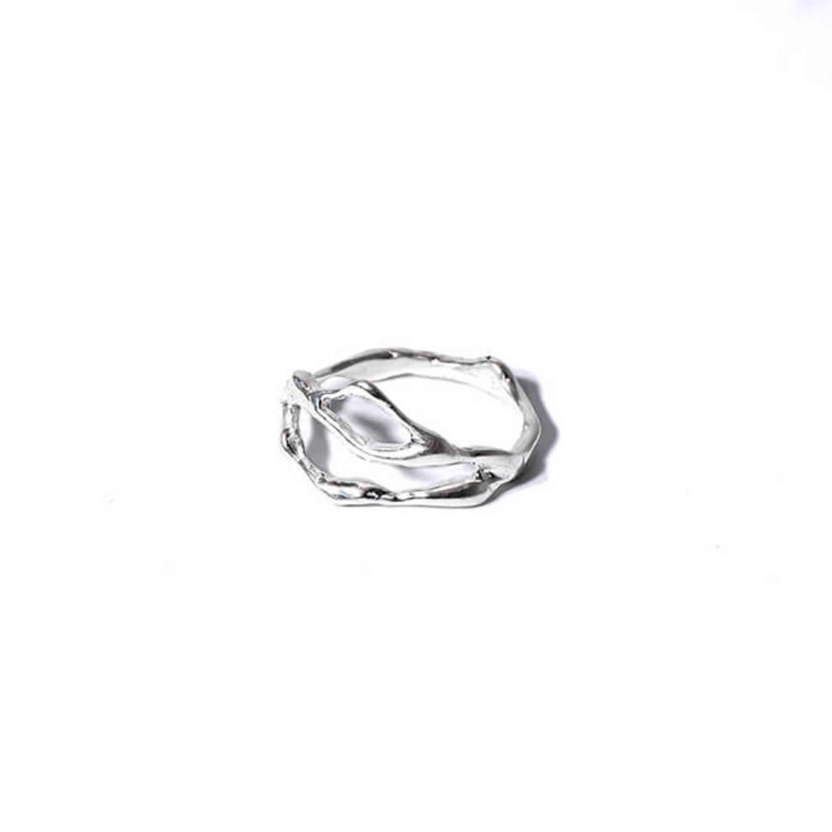 Medium silver liquid ring for women Argent Tonic