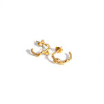 TEGO Small Liquid Hoop Earrings - Vermeil