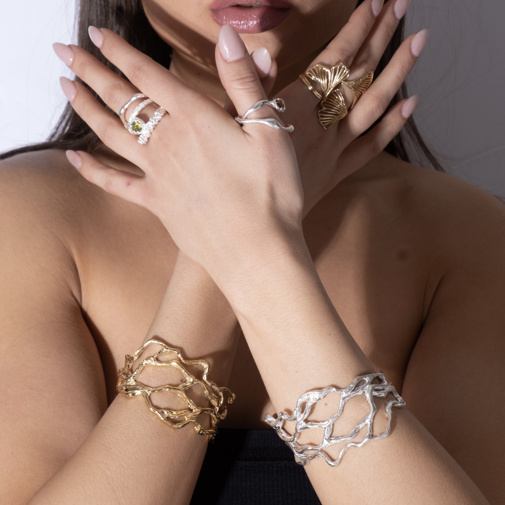TEGO Liquid Cuff Bracelet - Vermeil