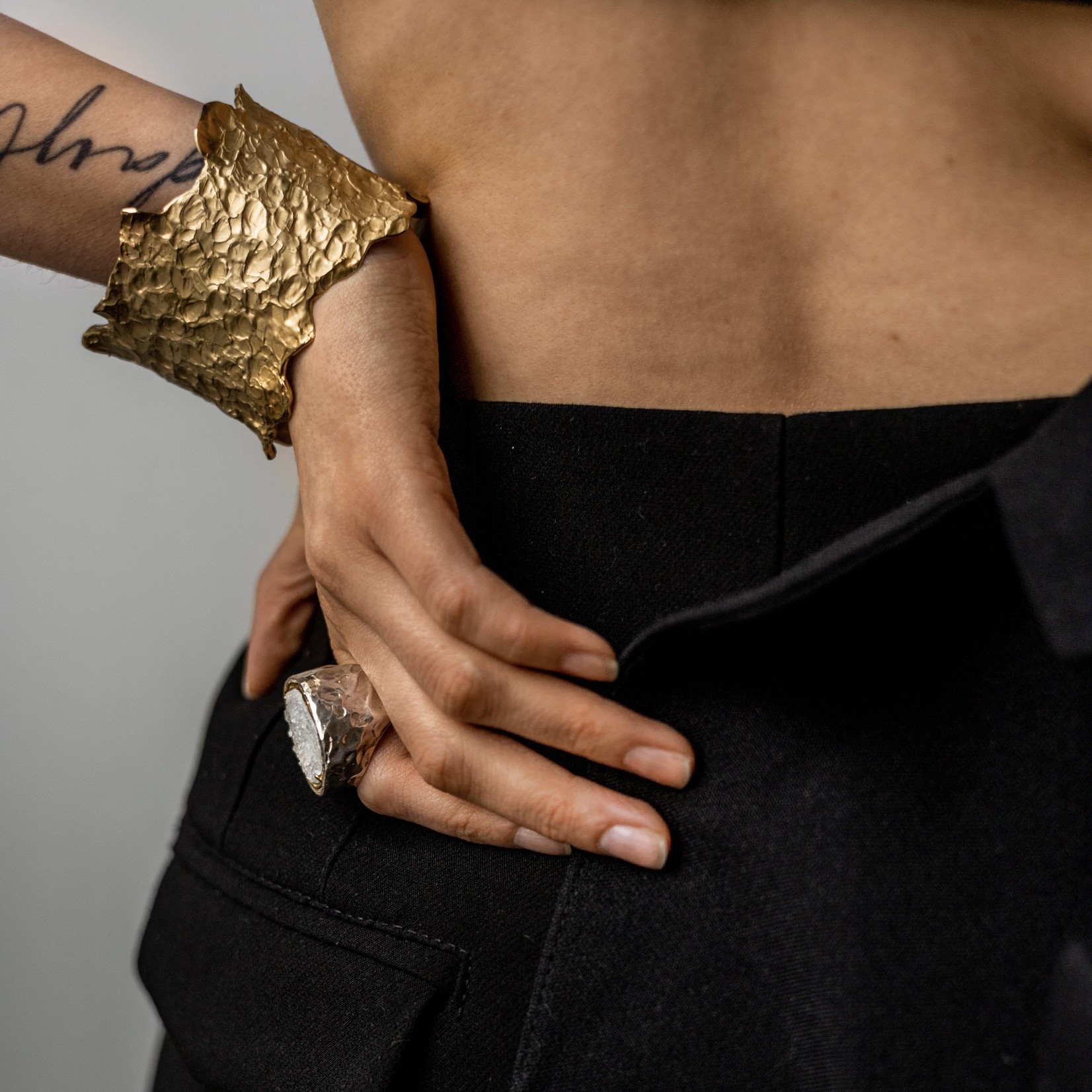 Argent tonic Flake Cuff - Vermeil