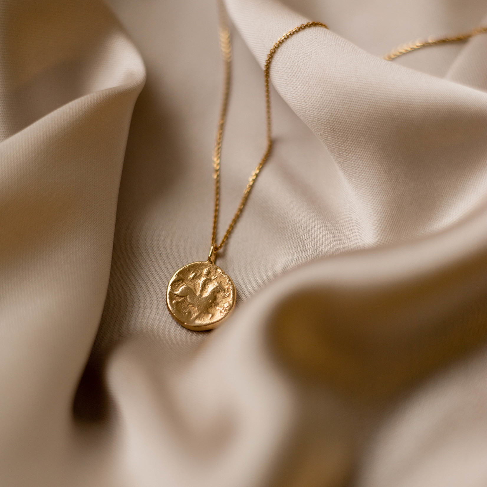 14k Gold Antique Greco Roman Replica Coin Pendant Argent Tonic