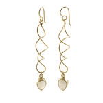 Argent tonic Moonstone Twisted Earrings