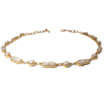 Argent tonic Freshwater Pearl Necklace - Golden