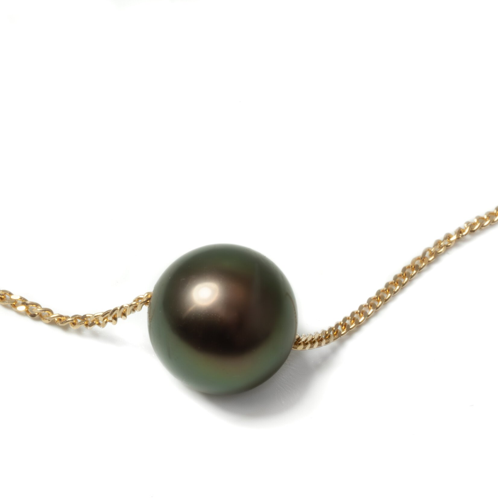 Argent tonic Tahiti Pearl Necklace