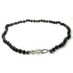 Argent tonic Collier avec Pierres de Lave et Onyx