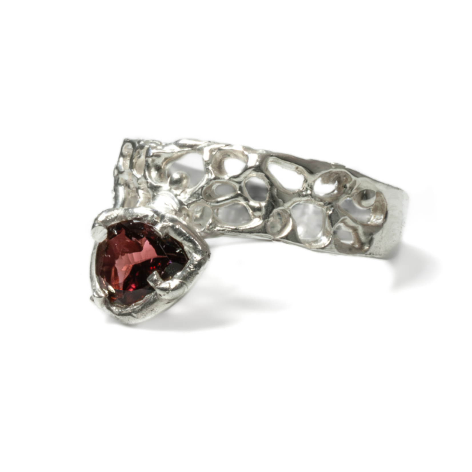 Argent tonic Bague Grenat Rhodolite - Argent