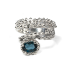 Argent tonic Textured Topaz Ring