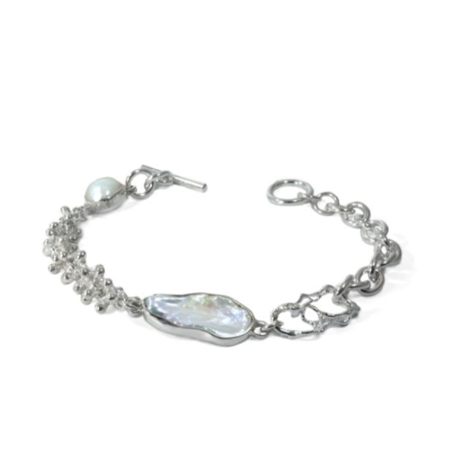 Argent tonic Bracelet Perles Organique