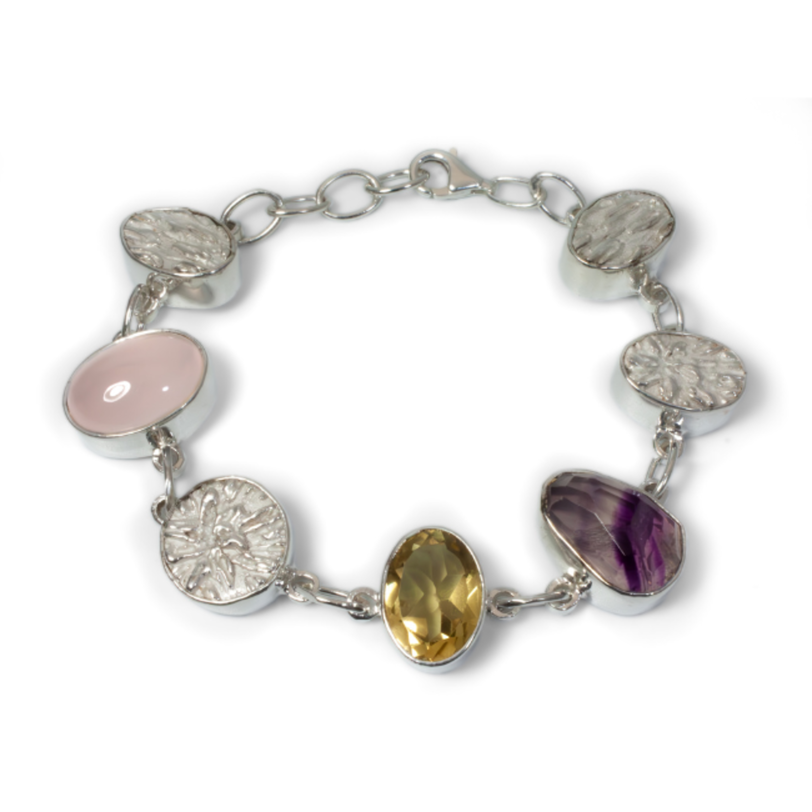 Sterling silver rose bracelet clearance