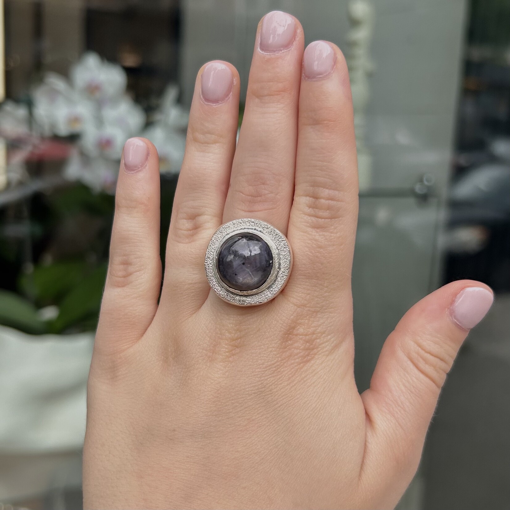 Argent tonic Bague Saphir Étoilé - Argent