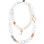 Argent tonic Collier Multi-Rangs