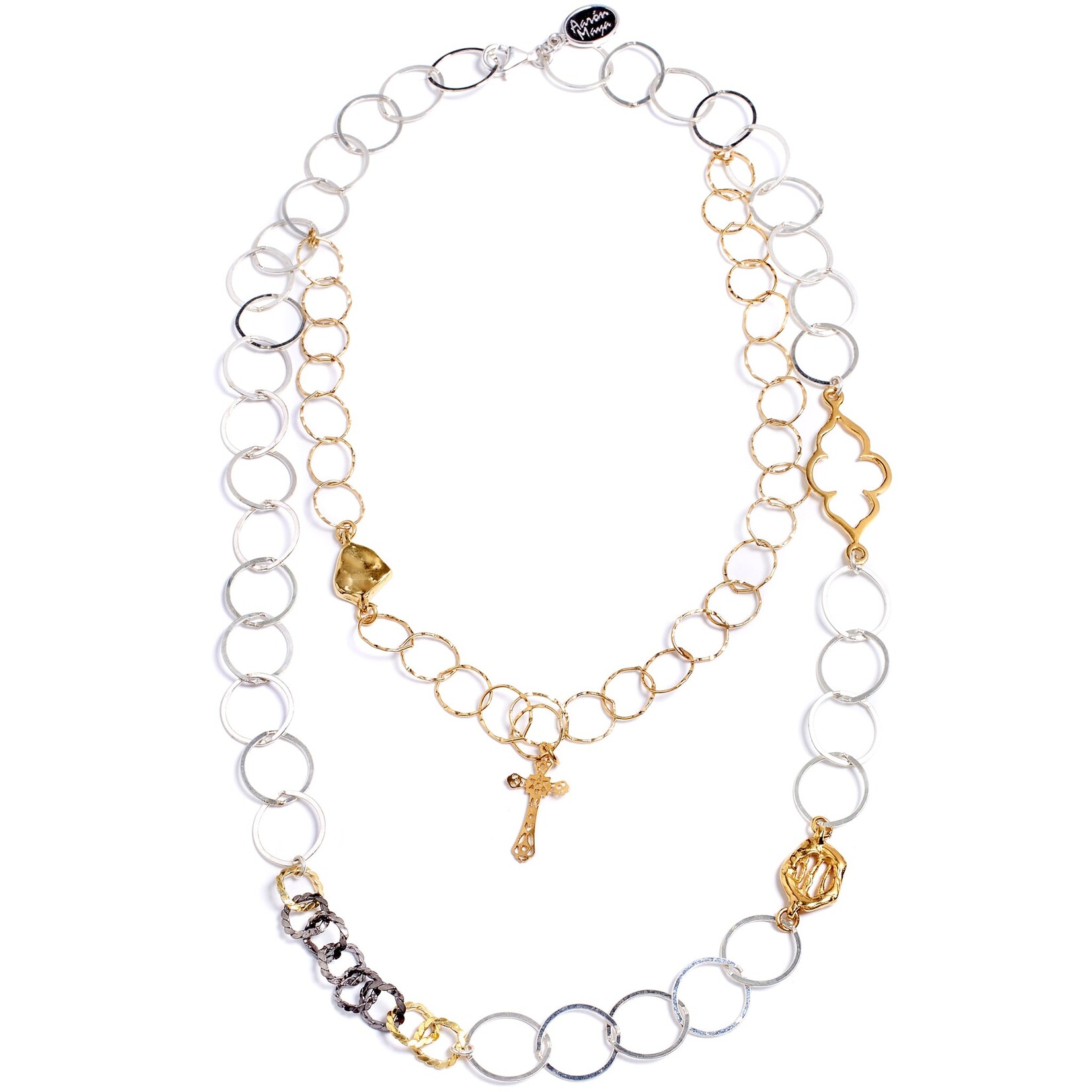 Multi Row Sterling Silver Necklace Argent Tonic