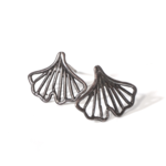 TEGO Oxidized Ginkgo Studs
