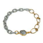 Argent tonic Bracelet avec Saphir