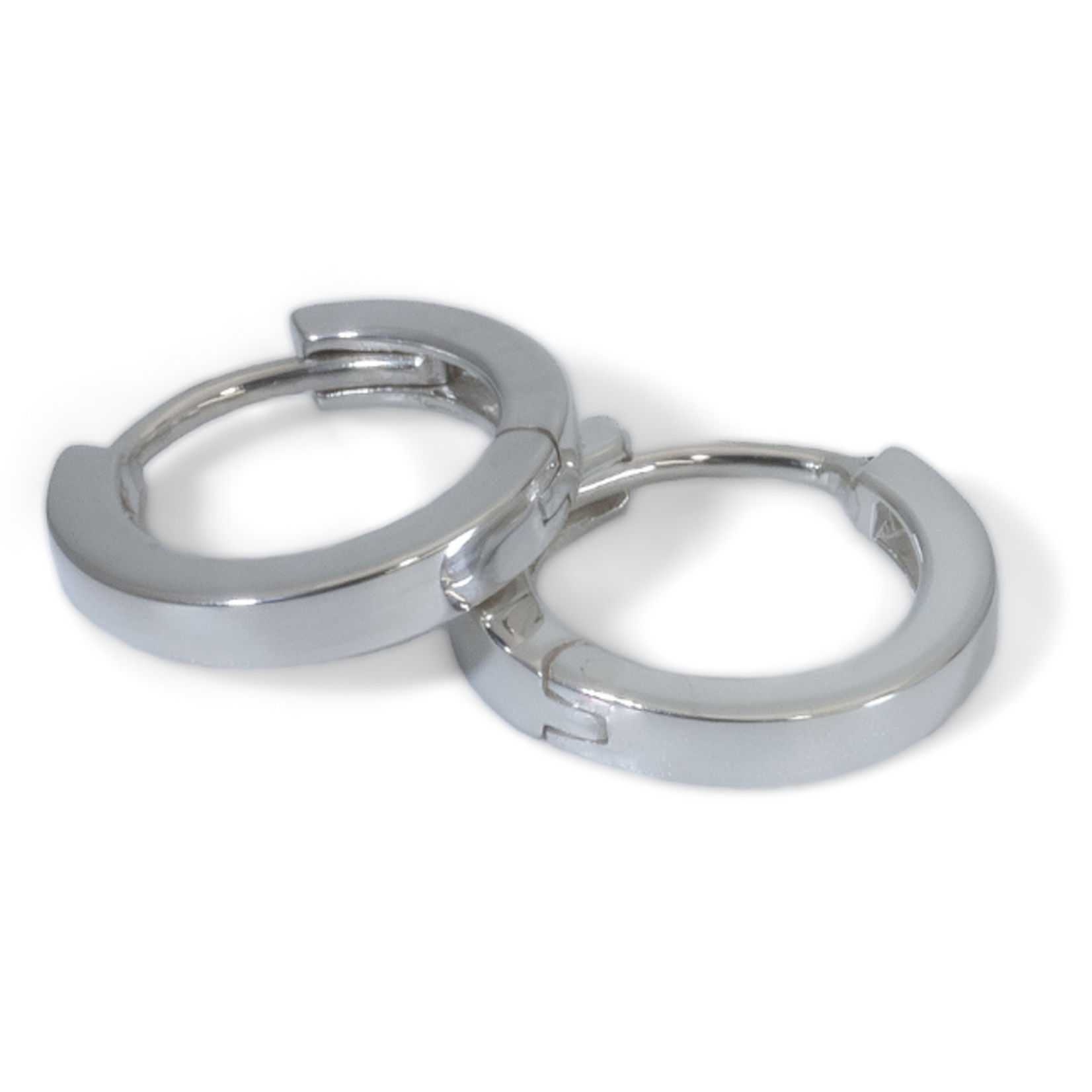 Small Huggie Hoops - Silver