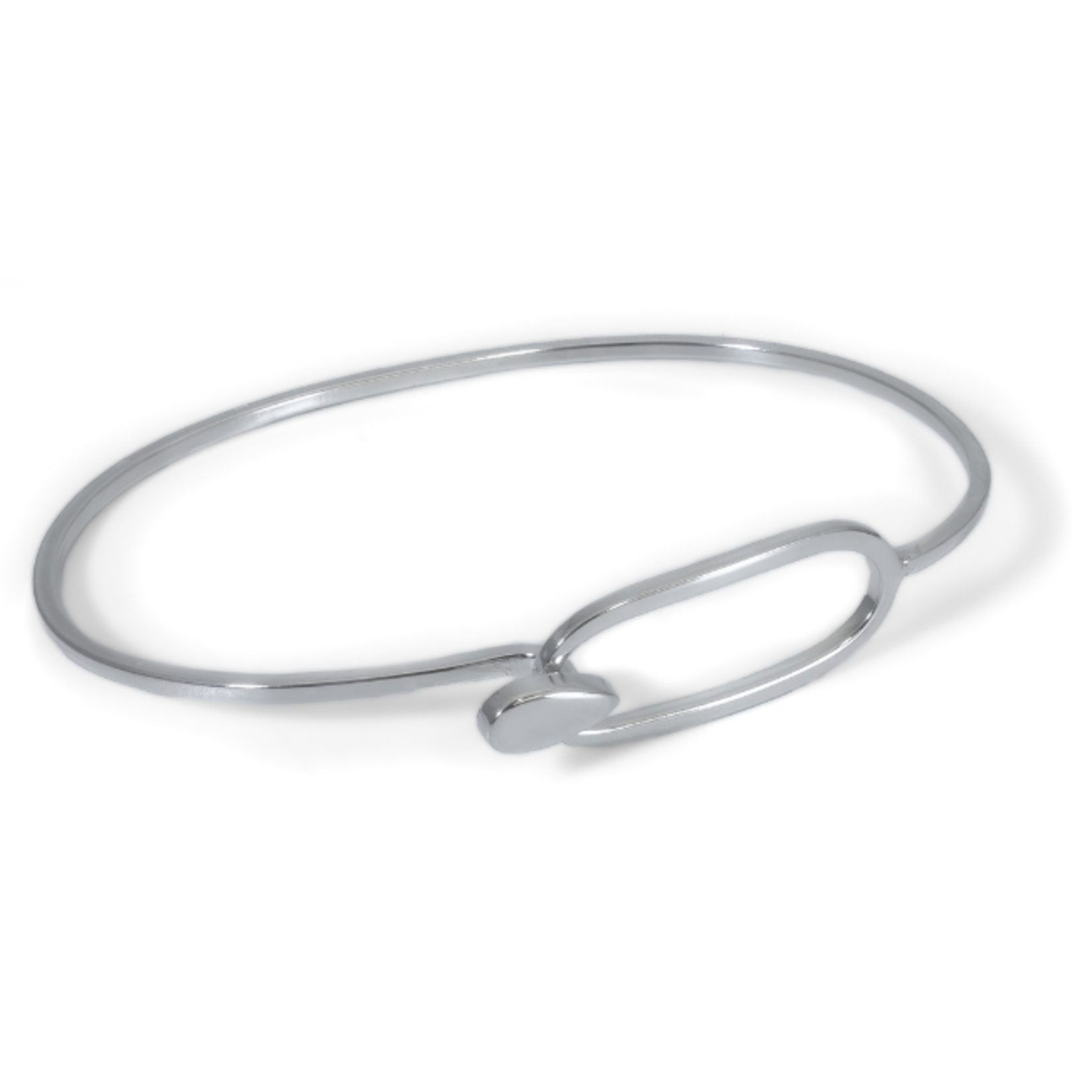TEGO Geometric Bangle - Silver