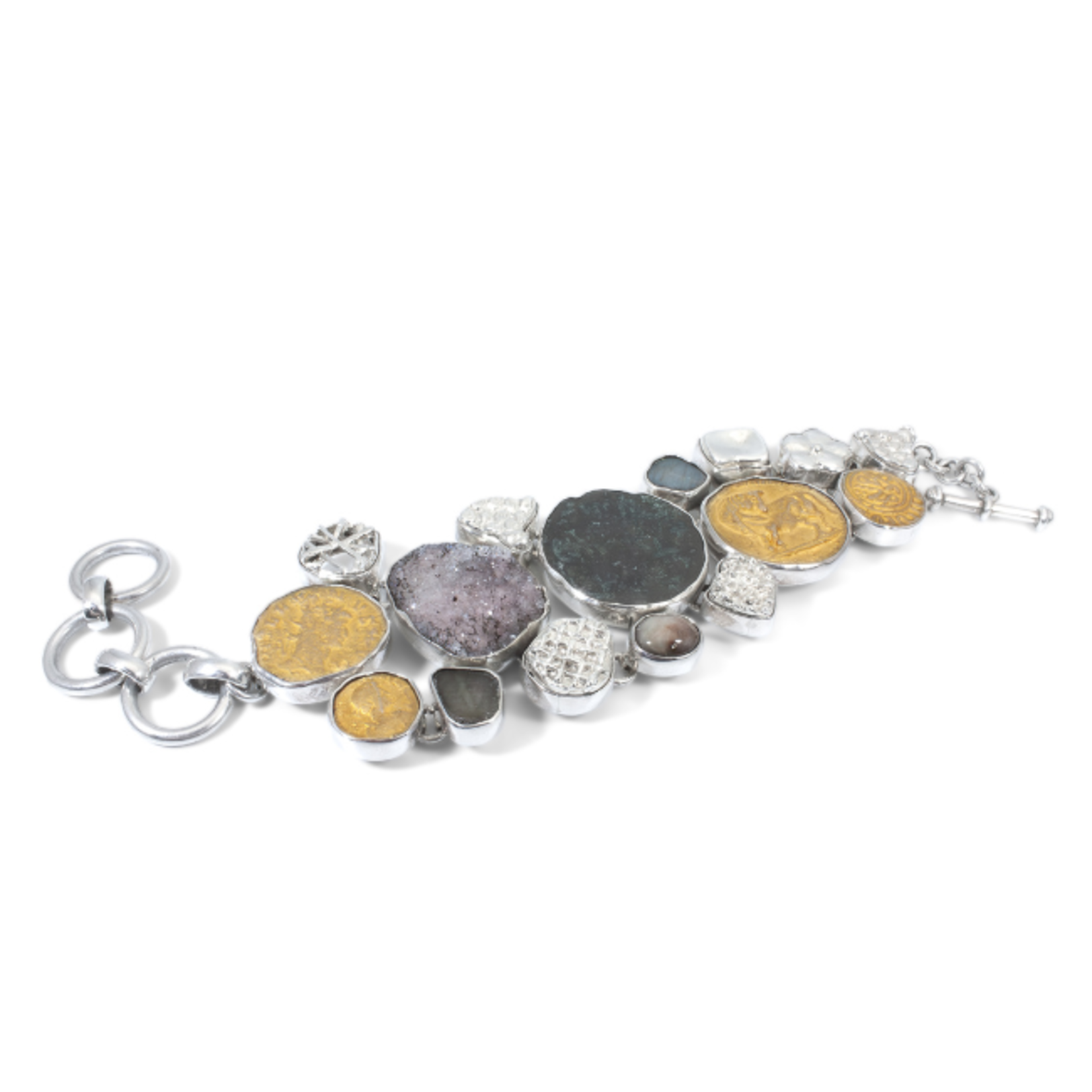 Argent tonic Bracelet Monnaies & Druzy - Argent