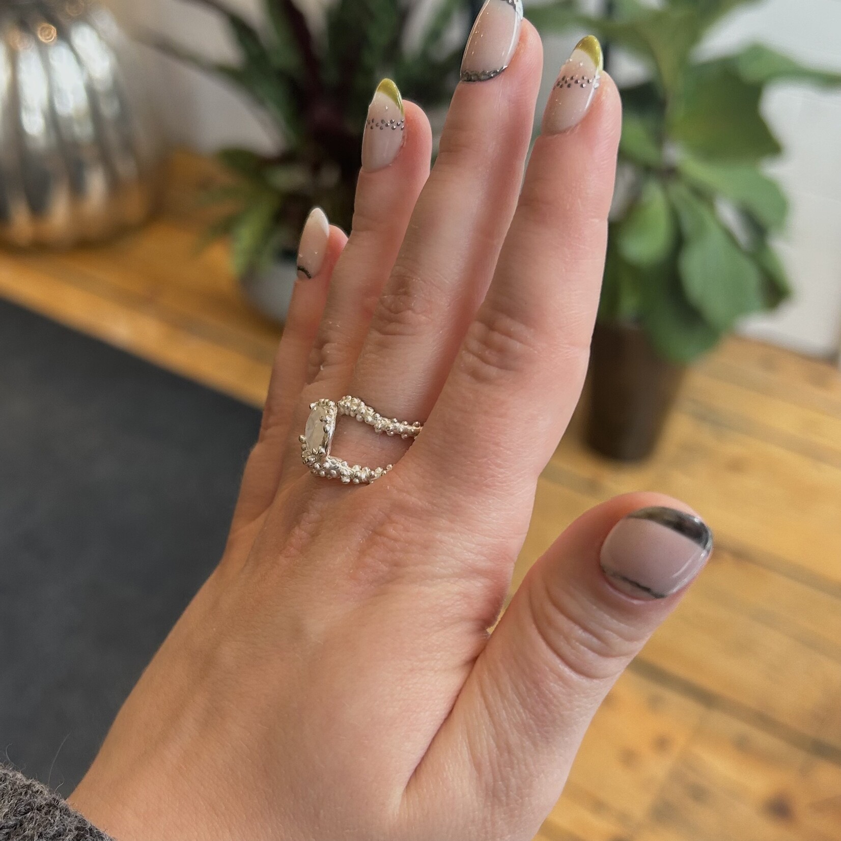 Argent tonic Bague Pierre de Lune - Argent