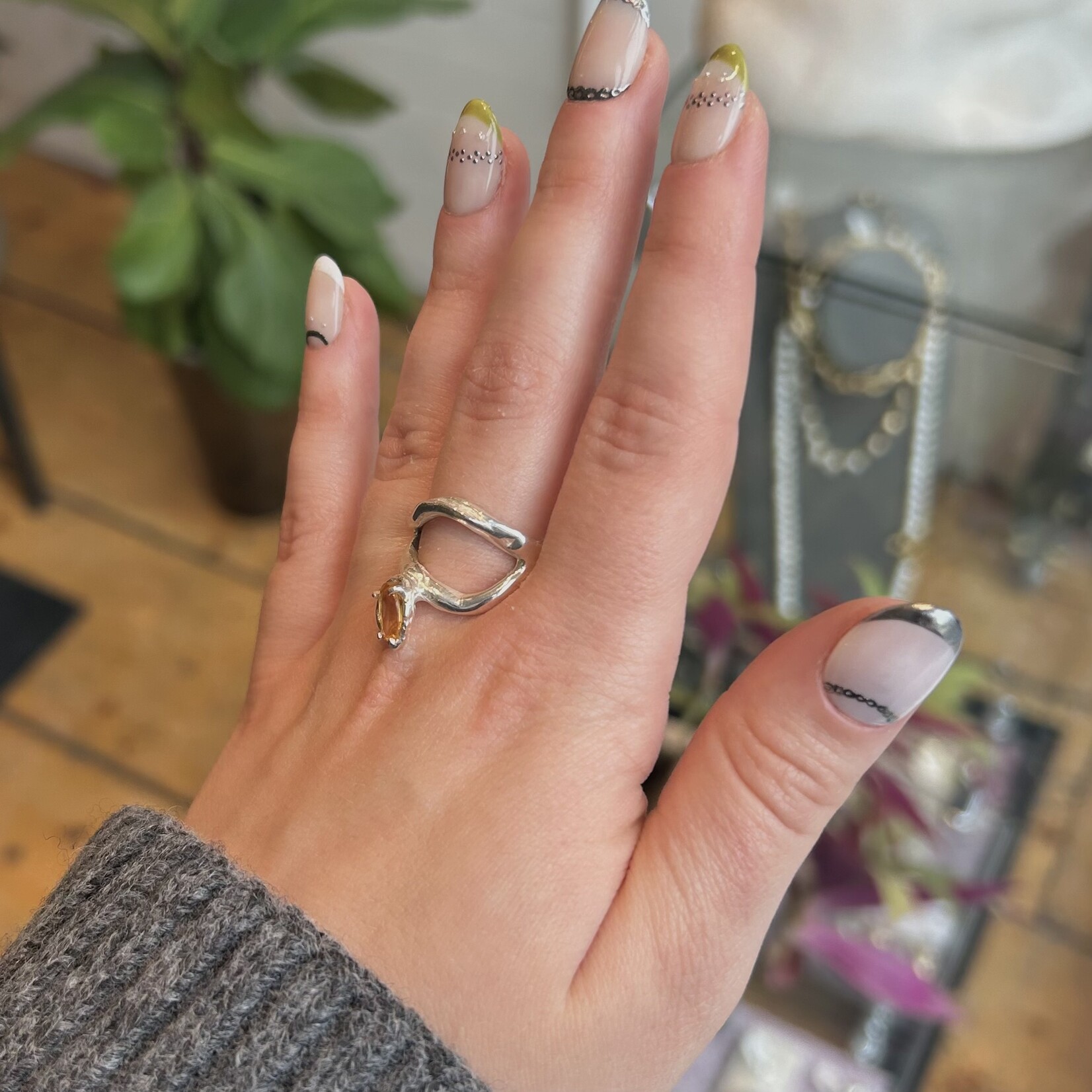 Argent tonic Bague Citrine - Argent