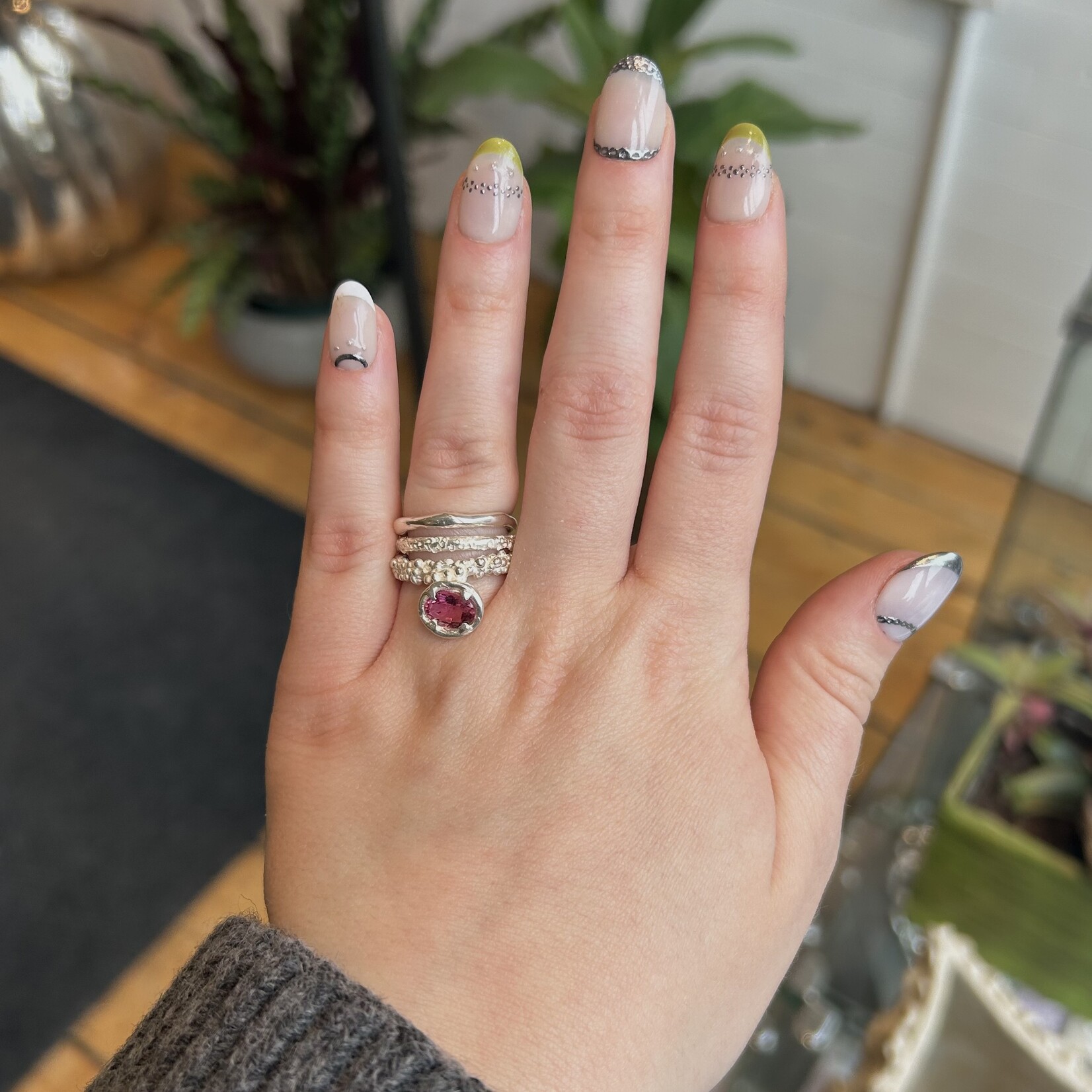 Argent tonic Pink Tourmaline Ring - Silver