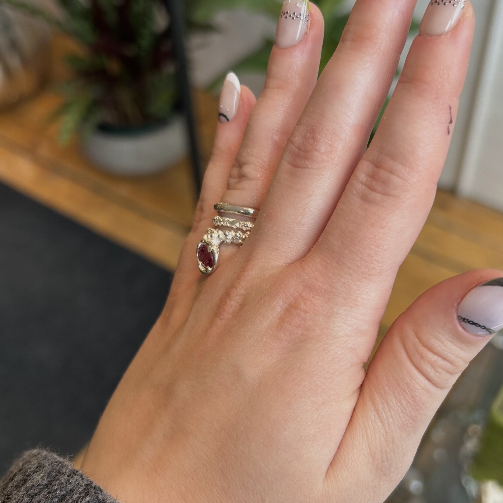 Argent tonic Pink Tourmaline Ring - Silver