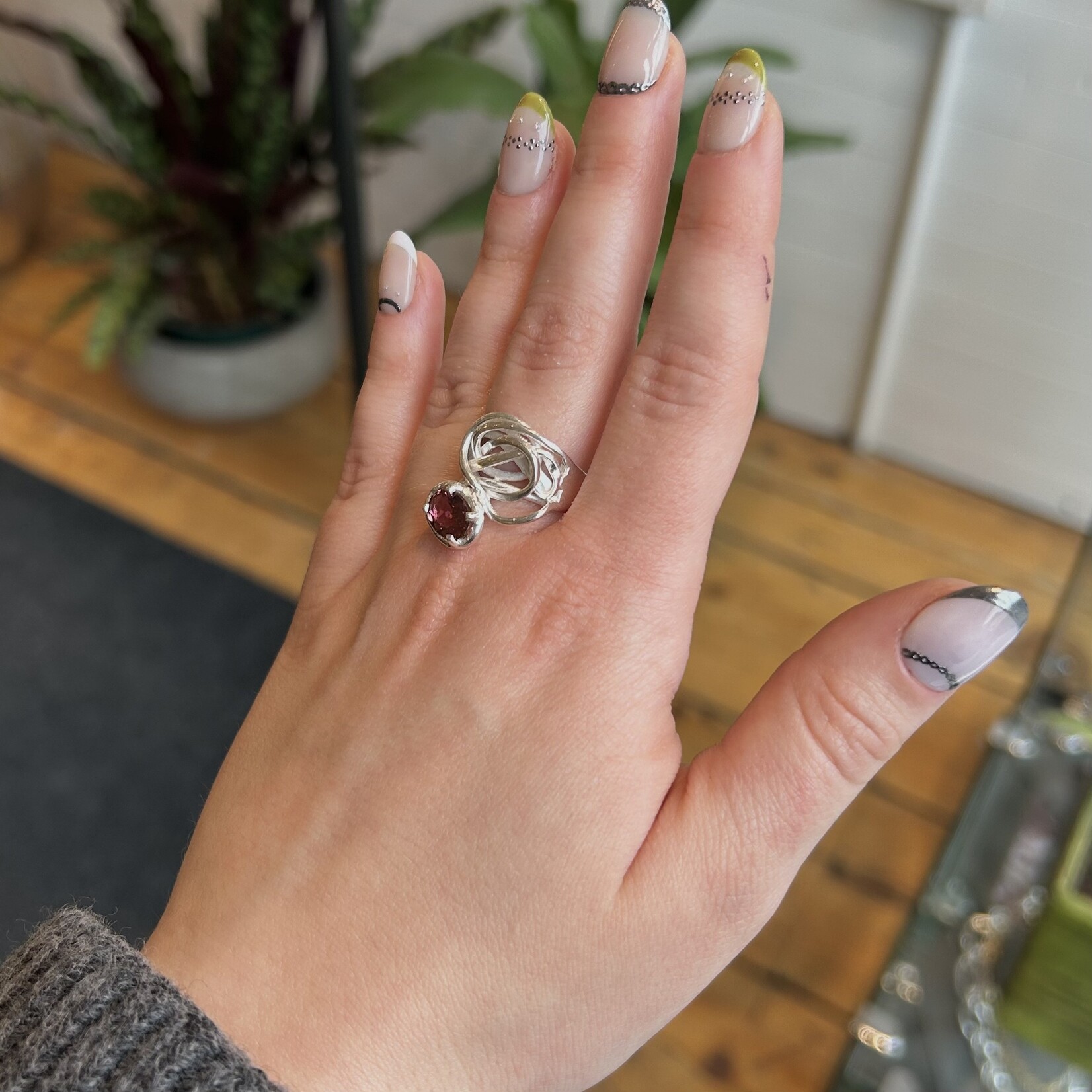 TEGO Bague Ruban Tourmaline - Argent