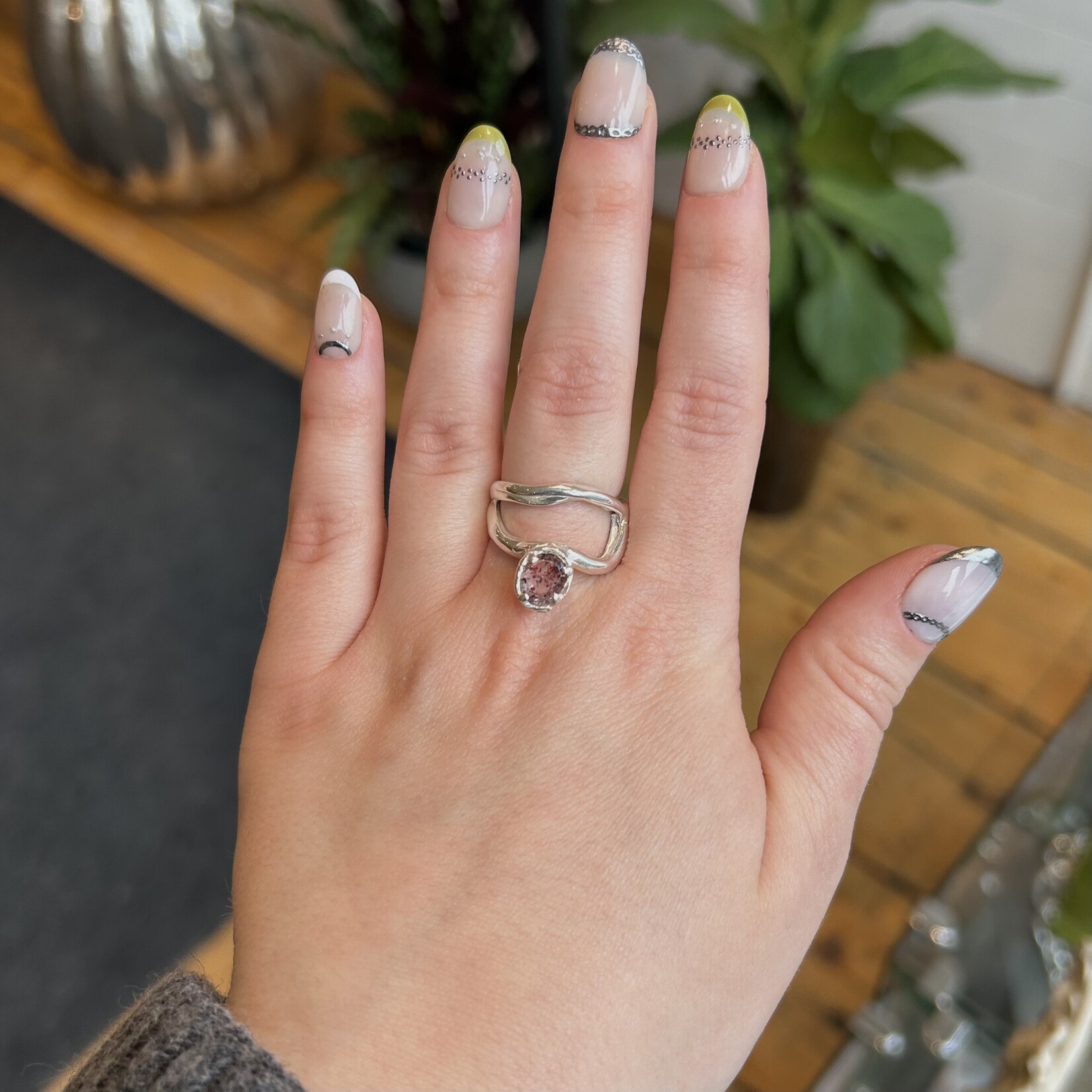 Argent tonic Bague Quartz de Feu - Argent