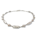 Argent tonic Collier de Perles D'Eau Douce - Argent