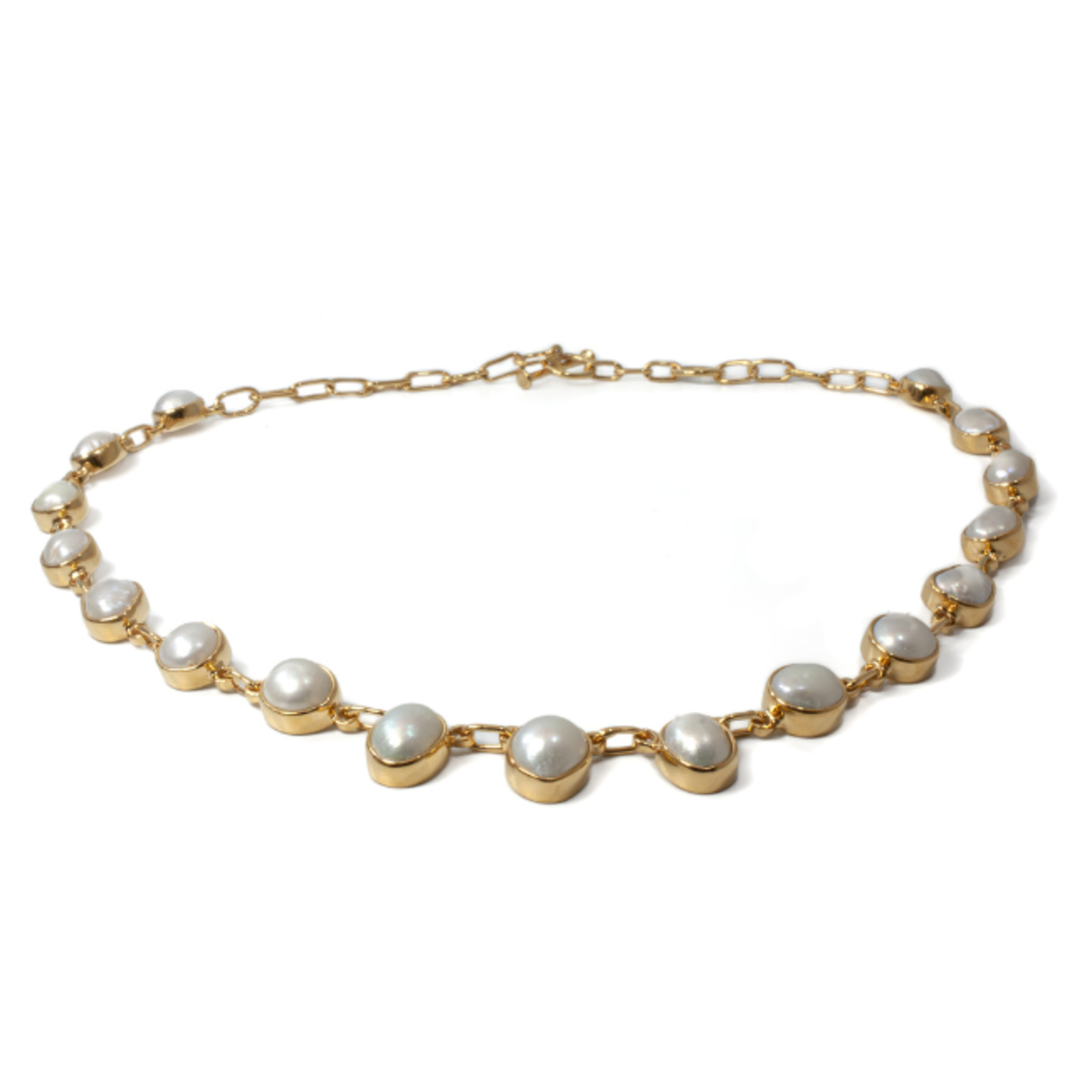 Argent tonic Collier Perles Rondes - Vermeil