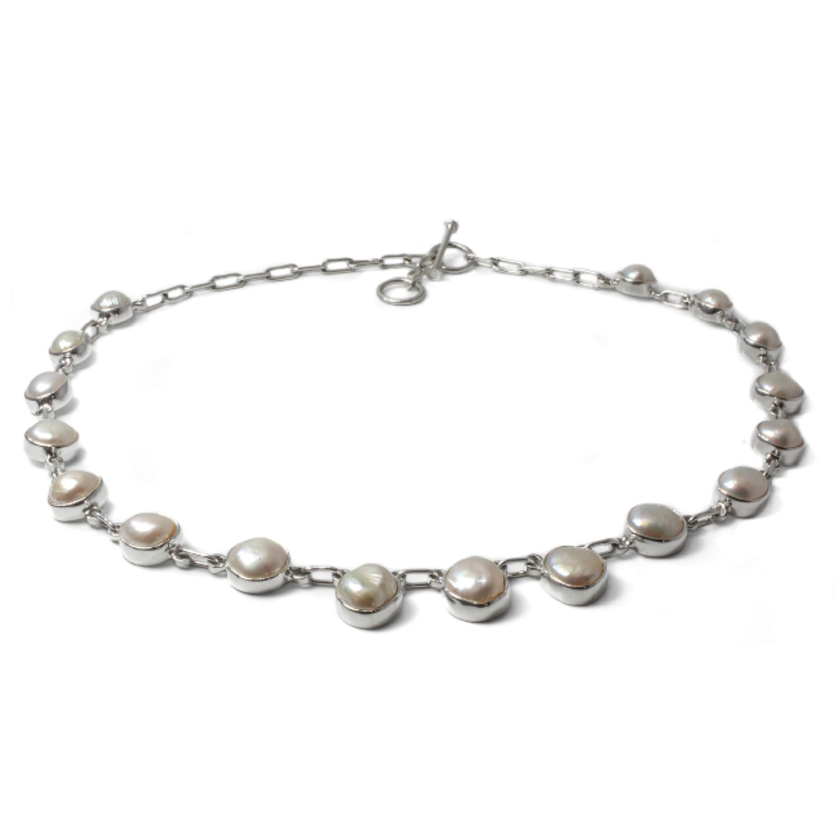 Argent tonic Collier Perles Rondes - Argent