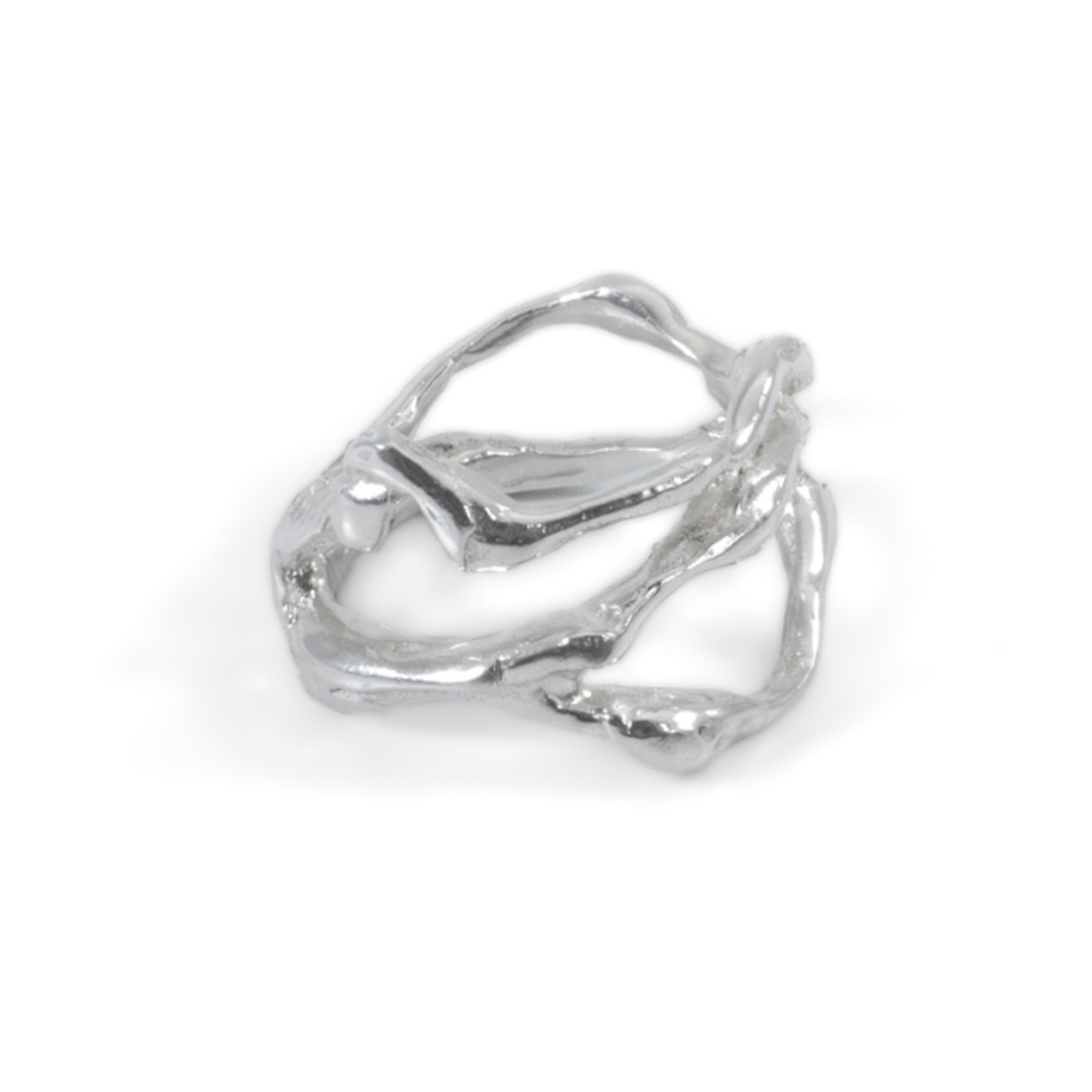 TEGO Bague Liquide Grande - Argent
