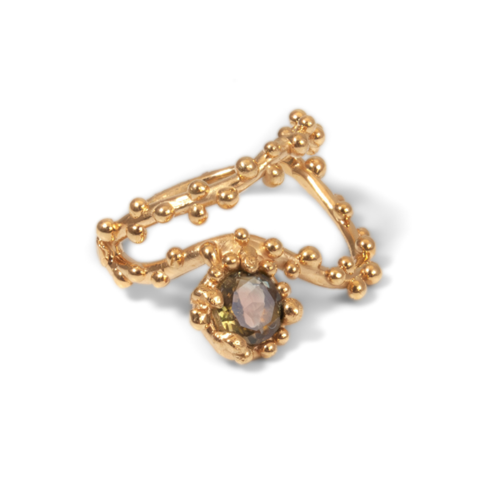Argent tonic Bicolor Tourmaline Ring - Vermeil