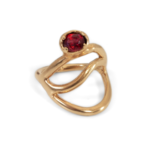 Argent tonic Ruby Ring - Vermeil