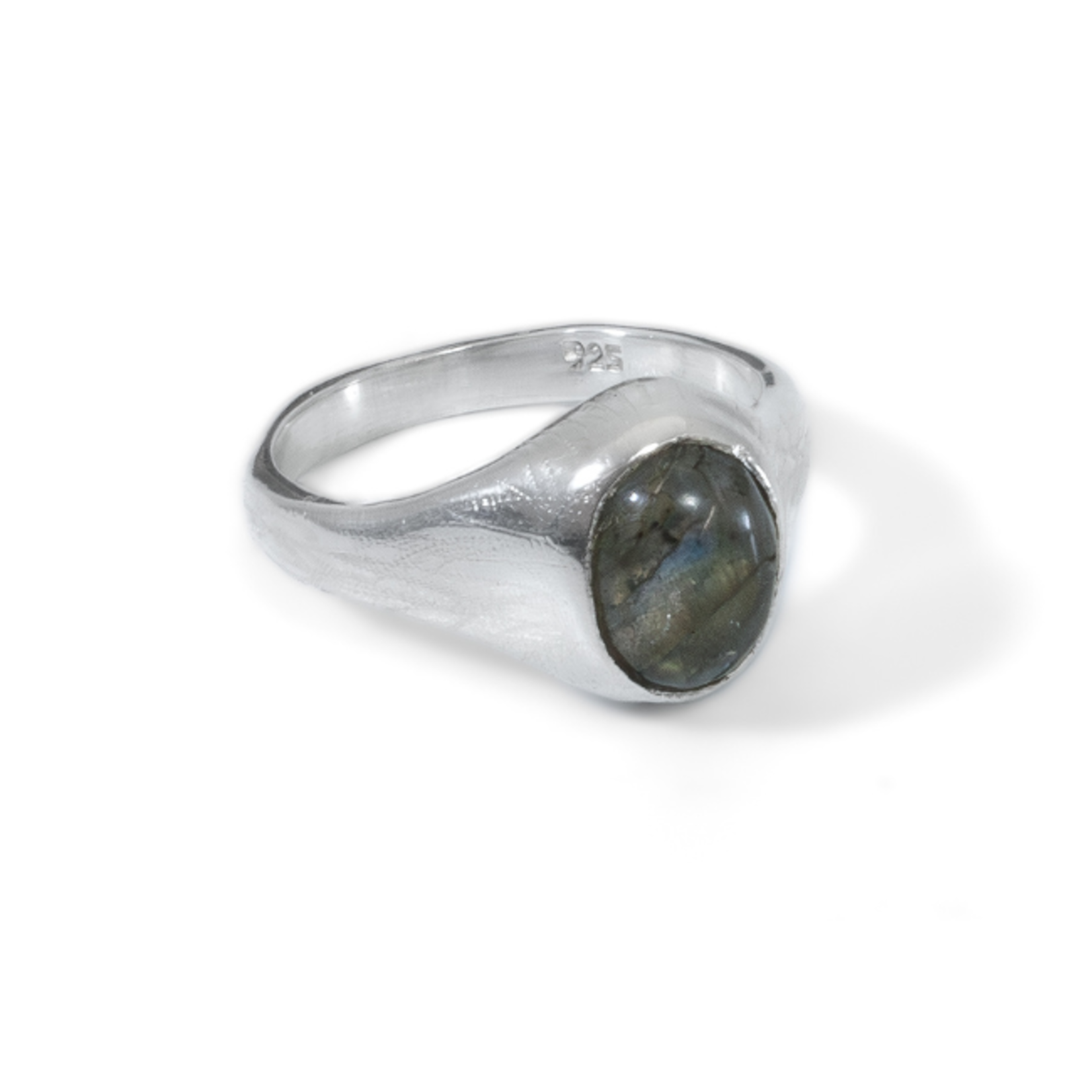 Argent tonic Labradorite Signet Ring - Silver
